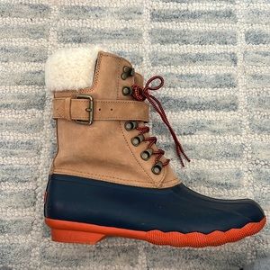 Sperry fur lined short rain boot - size 7